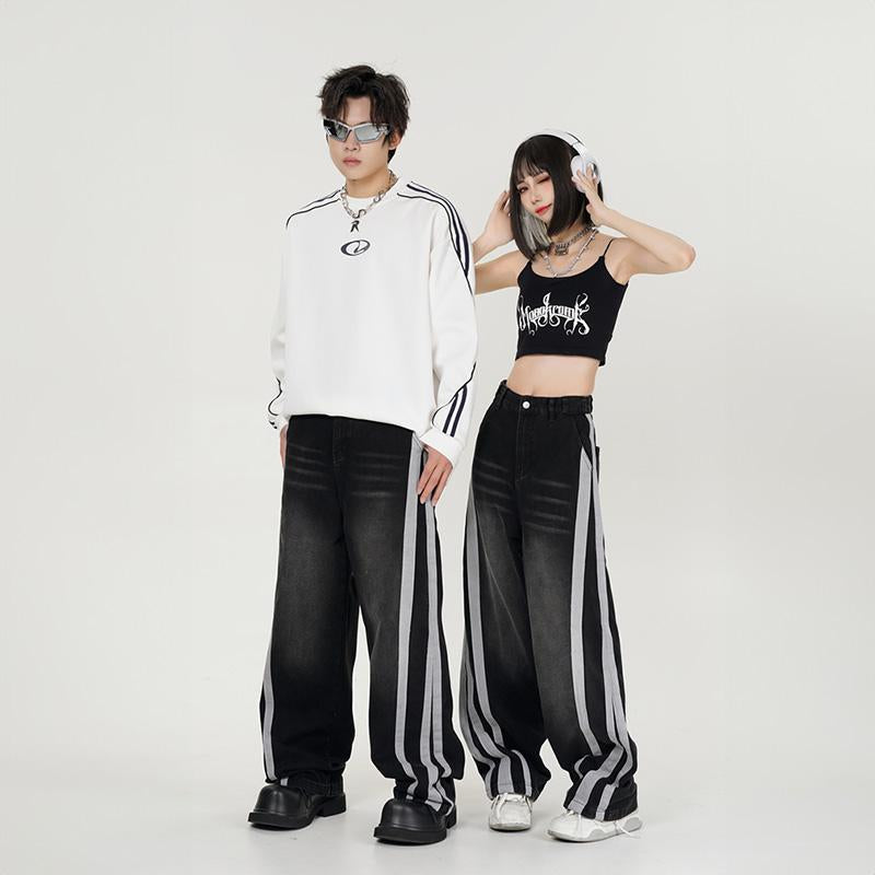 옆면 웨빙 데님 진
