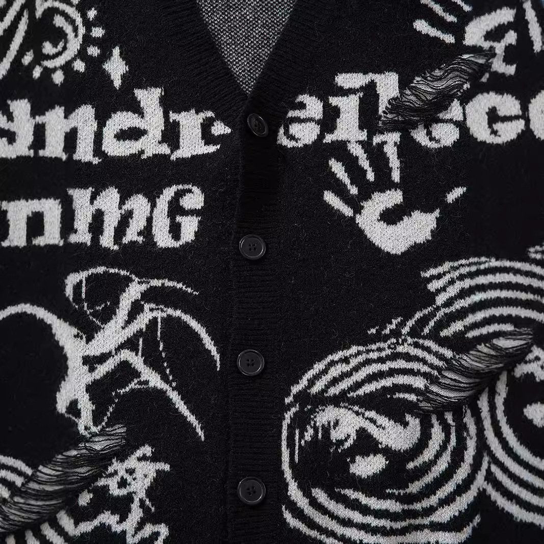 Abstract Graphic Sweater