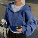 Level up your layers with this ultra-comfy oversized zip-up hoodie featuring a slouchy drop-shoulder fit for the perfect streetwear look.