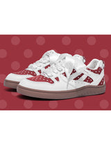 Polka-Dot Ribbon Low-Top Skate Sneakers