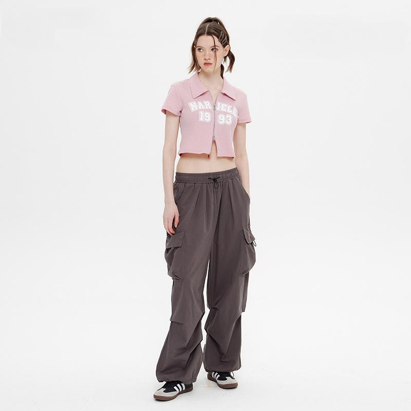 Damen-Poloshirt mit Retro-Grafik