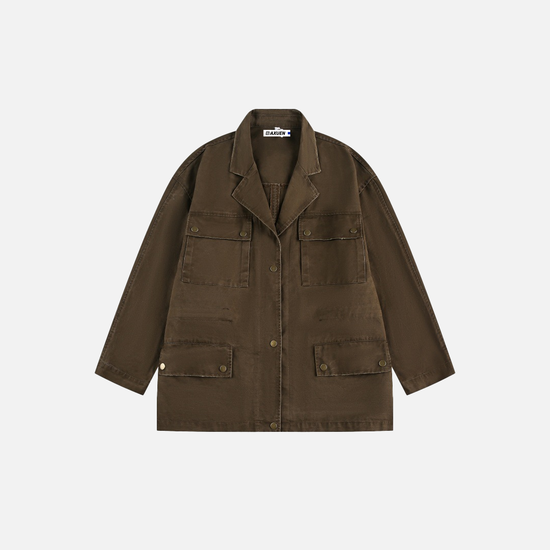 Veste homme style punk délavée et tendance